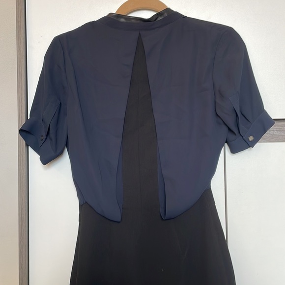 The Kooples mini dress with leather trim - Picture 5 of 5